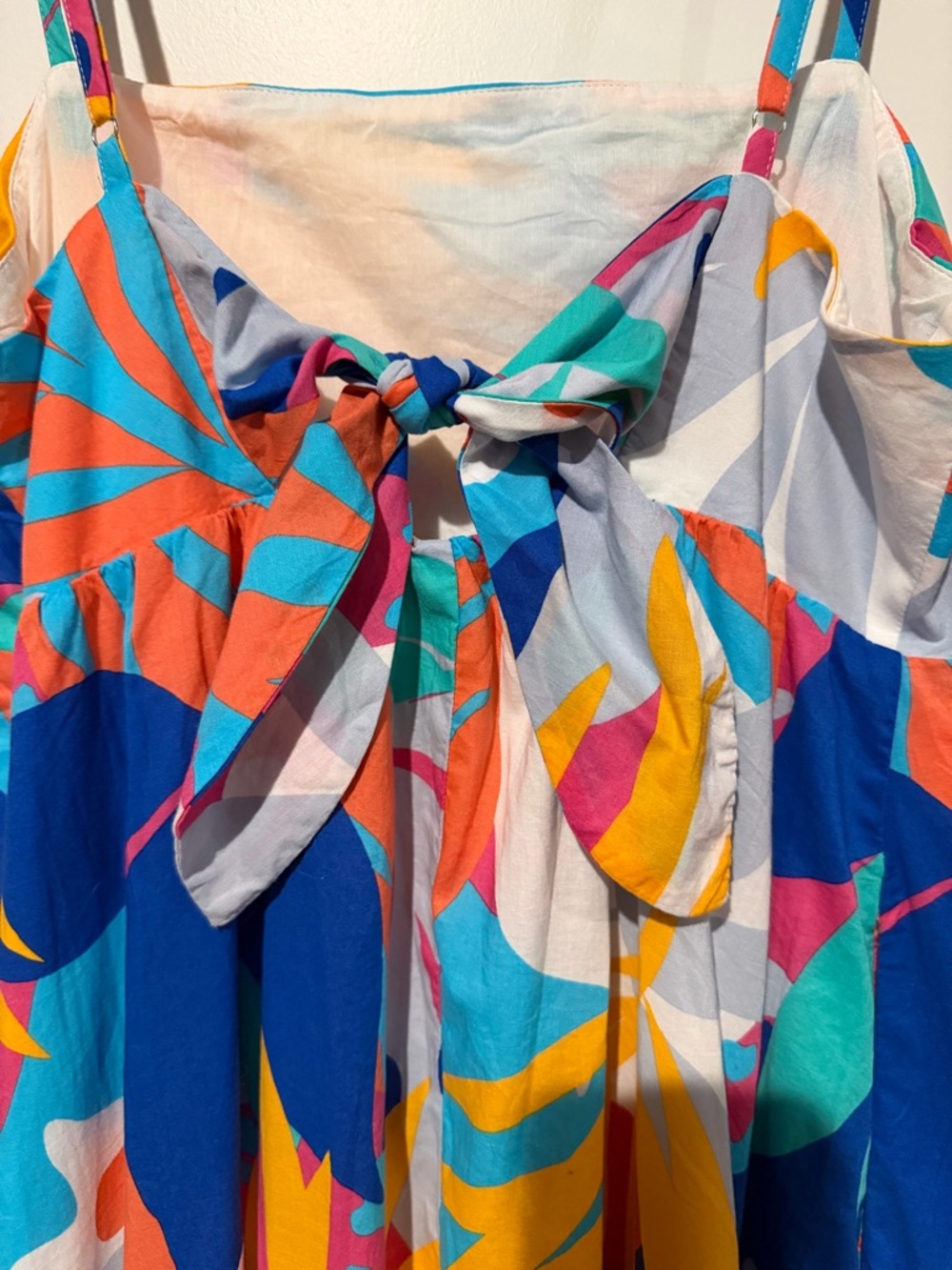 J. Crew Tropical Print Tiered Maxi Dress in Blue, Yellow, Orange & Pink - Picture 5 of 8